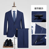 Blue Business Suit for Men and Women (Wedding Attire)