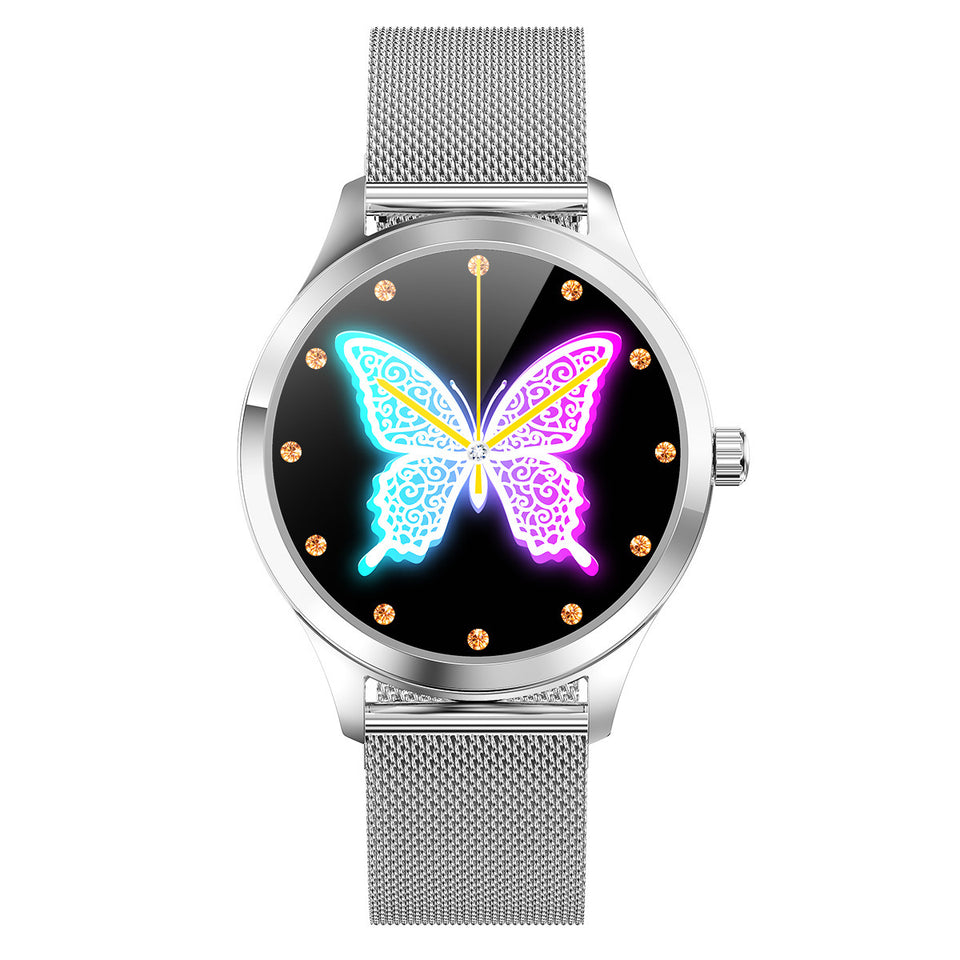 Women’s Stainless Steel Smartwatch (Water-Resistant)